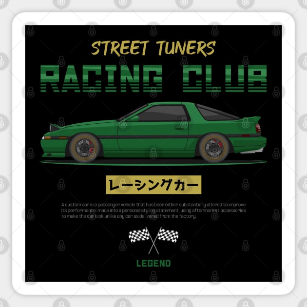 Midnight Racer Green MK3 A70 JDM Sticker by GoldenTuners